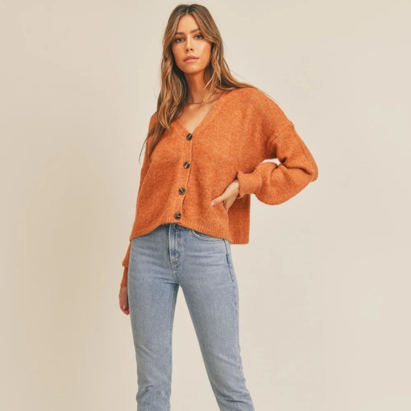 Buttoned Down Long Sleeve Cardigan Sweater - Picture 4 of 6